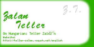 zalan teller business card